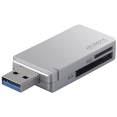 【BSCR26TU3SV】BUFFALO 高速カードリーダー/ライター USB3.0&ターボPC EX対応モデル シルバー