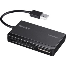 【BSCR500U2BK】BUFFALO USB2.0 マルチカードリーダー UHS-I対応 ケーブル収納モデル ブラック