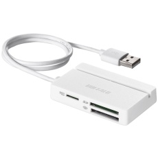 【BSCR100U2WH】BUFFALO USB2.0 マルチカードリーダー/ライター スタンダードモデル ホワイト