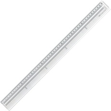 【GCT-50】共栄プラスチック グランデ方眼みぞ付カッティング定規 50cm