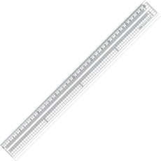 【GCT-40】共栄プラスチック グランデ方眼みぞ付カッティング定規 40cm