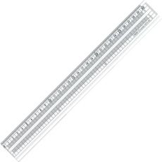 【GCT-30】共栄プラスチック グランデ方眼みぞ付カッティング定規 30cm