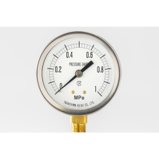 【1112110】高島 密閉形圧力計(A枠立型・φ60)圧力レンジ0.0～1MPa R1/4