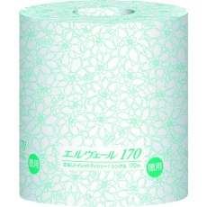 【723088】エリエール エルヴェールトイレットティシューシングル170m個包装芯なし