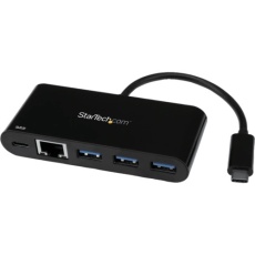 【US1GC303APD】StarTech LANアダプター/USB-C/1x RJ45/10/100/1000 Mbps/3xUSB-A/PD