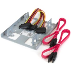 【BRACKET25X2】StarTech SSD / HDDマウンタ/2x 2.5 HDD/SSDを3.5ベイに変換/ケーブル同梱