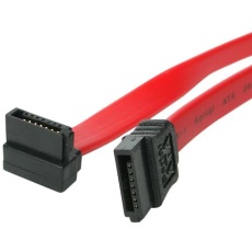 【SATA18RA1】StarTech ドライブケーブル/SATA/45cm/片側L型下向き/ラッチなし/レッド
