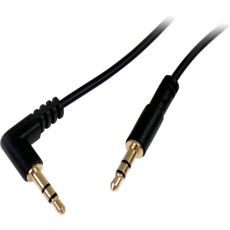 【MU3MMSRA】StarTech オーディオケーブル/3極ステレオミニ/91cm/片側L型/ブラック