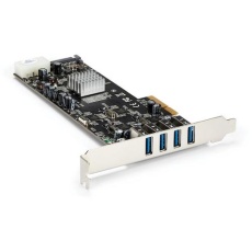 【PEXUSB3S44V】StarTech USB増設カード/PCIe 2.0 - 4x USB-A/5Gbps/SATA・LP4電源