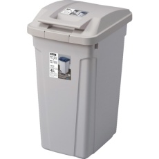 【664953】ASVEL ハンドル付分別ペール45L グレー