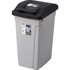 【664977】ASVEL ハンドル付分別ペール45L ブラック