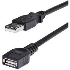 【USBEXTAA6BK】StarTech USBケーブル/A-A/1.8m/USB 2.0/480Mbps/延長用/オス・メス/BK