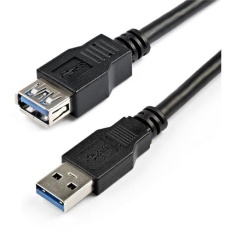 【USB3SEXT2MBK】StarTech USBケーブル/A-A/2m/USB 3.0/5Gbps/延長用/オス・メス/BK