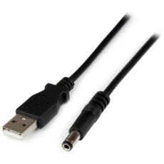 【USB2TYPEN1M】StarTech USBケーブル/A - 5V DCプラグ/1m/タイプNコネクター/ブラック