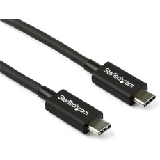 【TBLT34MM80CM】StarTech Thunderbolt 3 ケーブル/80cm/USB-C、 DP互換/40Gbps/ブラック