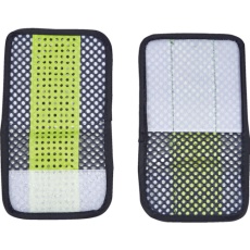 【TMVE-BY】TRUSCO メッシュ安全ベスト ウエスト延長パッド 紺*イエロー
