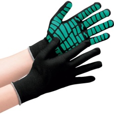【MHG-134-BK/GN-L】作業手袋 ハイグリップ MHG134 ブラック×グリーン L