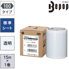 【SL-S110CNL】MAX ビーポップ 標準シート 100mm幅シート 透明 (15m×1巻入)
