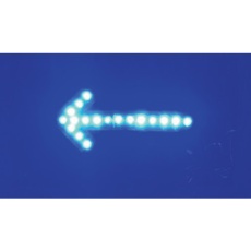 【8202012】ミズケイ LEDマグネット付シート矢印板 青LED/流動タイプ