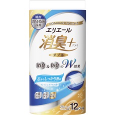 【823582】エリエール 消臭+トイレットティシューしっかり香る フレッシュクリアの香り 12R(ダブル)