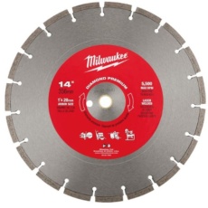 【49-93-7940】milwaukee 14インチ(356mm)ダイヤモンドブレード(プレミアムセグメント型)