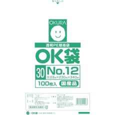 【OK(30)12】オークラ OK袋0.03mm12号
