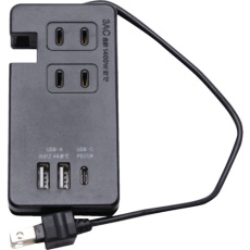【SK-3AC3USBPDBA】STARLIGHT モバイルUSBポート付タップ3個口Type-A2ポート2.4AType-CPD20W