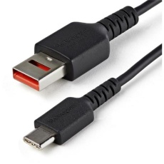 【USBSCHAC1M】StarTech USB-Cケーブル/1m/充電専用/Type-C - Type-A/12W/データ通信機能カット/オス-オス/ブラック