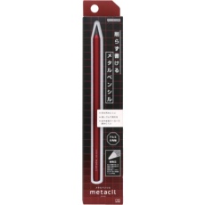 【S4482654】サンスター文具 メタルペンシル metacil(メタシル) メタリックレッド
