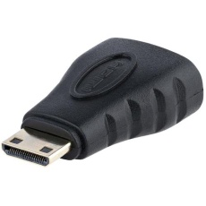 【HDACFM】ディスプレイアダプター/Mini HDMI - HDMI 1.4/4K30Hz/ブラック/ビデオ 変換 コンバーター
