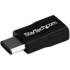 【USB2CUBADP】USB Micro-B - Type-C変換アダプター/USB 2.0/480Mbps/オス-メス/ブラック