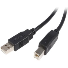 【USB2HAB5M】USB 2.0ケーブル/5m/Type-A - Type-B/480Mbps/オス-オス/ブラック/タイプA - B