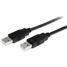 【USB2AA1M】USB 2.0ケーブル/1m/Type‐A - Type‐A/480Mbps/オス-オス/ブラック/タイプA - A
