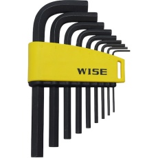 【WLH130B-9S】WISE 六角レンチ 黒染め9本セット(ショート)