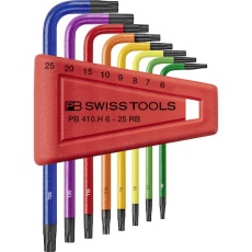 【410H6-25RB】410H/6-25RB L型ヘックスローブレンチ8本セット(レインボー)(パックナシ)