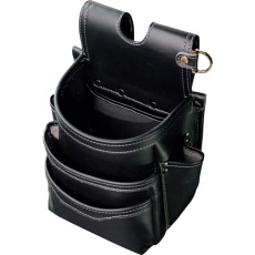 【AB-23BG】フジ矢 腰袋3段(黒金)LIGHT PU LEATHER SERIES