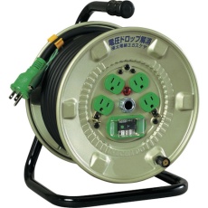 【NNP-EB24F】NICHIDO 電工ドラム 100V 漏電保護専用ブレーカー付 極太電線 20m