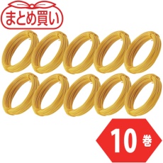【TCWS-09Y-10P】TRUSCO まとめ買い カラー針金 小巻タイプ 黄 20番手 線径0.9mm×15m 10本