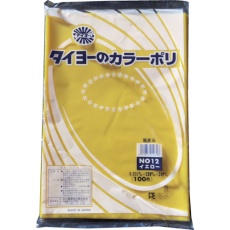 【S222977】タイヨー カラーポリ袋035(イエロー) No.12 (100枚入り)