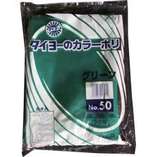 【S227218】タイヨー 大型カラーポリ袋035(グリーン) No.50 (20枚入り)