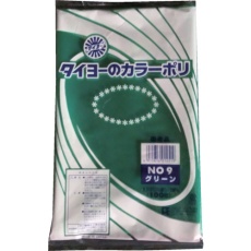 【S222995】タイヨー カラーポリ袋035(グリーン) No.14 (100枚入り)