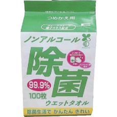 【00-1283】コーヨーカセイ ノンアルコール除菌ウエットタオル 詰替用100枚