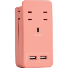 【CT221CP】Fargo SATI COLOR AC4個口 4.2A USB コーラルピンク
