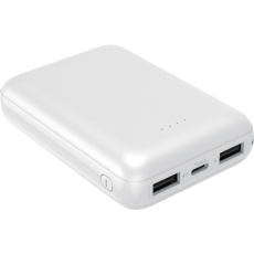 【HD2-MBTC10000WH】ハイディスク モバイルバッテリー 10000mAh コンパクトサイズ ホワイト