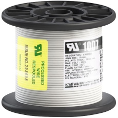 【UL1007 AWG18 50M WH】KYОWA UL耐熱ビニル絶縁電線 UL1007 AWG18 50M 白