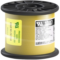 【UL1007 AWG22 100M YL】KYОWA UL耐熱ビニル絶縁電線 UL1007 AWG22 100M 黄