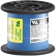 【UL1007 AWG18 50M BL】KYОWA UL耐熱ビニル絶縁電線 UL1007 AWG18 50M 青