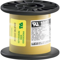 【UL1007 AWG28 100M YL】KYОWA UL耐熱ビニル絶縁電線 UL1007 AWG28 100M 黄