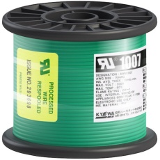 【UL1007 AWG16 50M GR】KYОWA UL耐熱ビニル絶縁電線 UL1007 AWG16 50M 緑