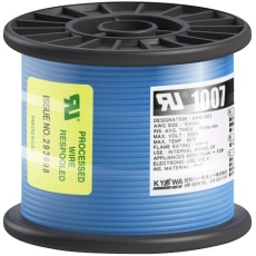 【UL1007 AWG16 50M BL】KYОWA UL耐熱ビニル絶縁電線 UL1007 AWG16 50M 青